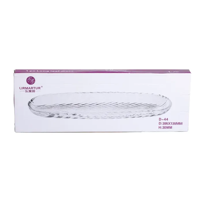 Блюдо сервірувальне 39х13.5х2.5 см скляне для закусок канапе фруктів HP-YH-13 (HP-YH-13) - изображение 7