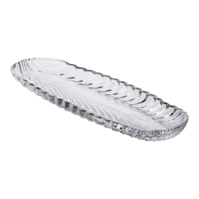 Блюдо сервірувальне 39х13.5х2.5 см скляне для закусок канапе фруктів HP-YH-13 (HP-YH-13) - изображение 2