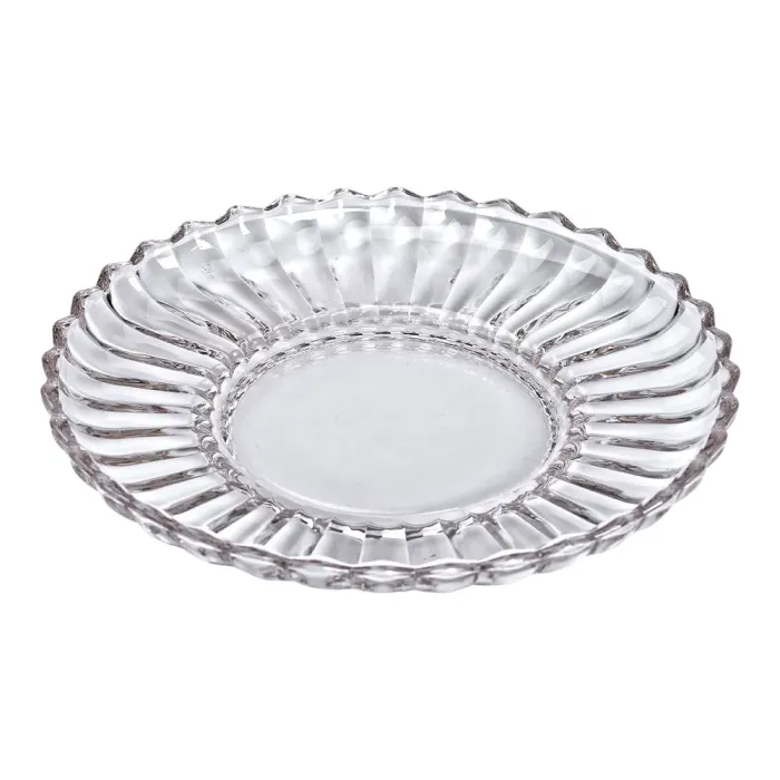 Сервірувальне блюдо Ø 28 см прозоре кругле для дому та кафе HP-YH-32 (HP-YH-32) - изображение 2