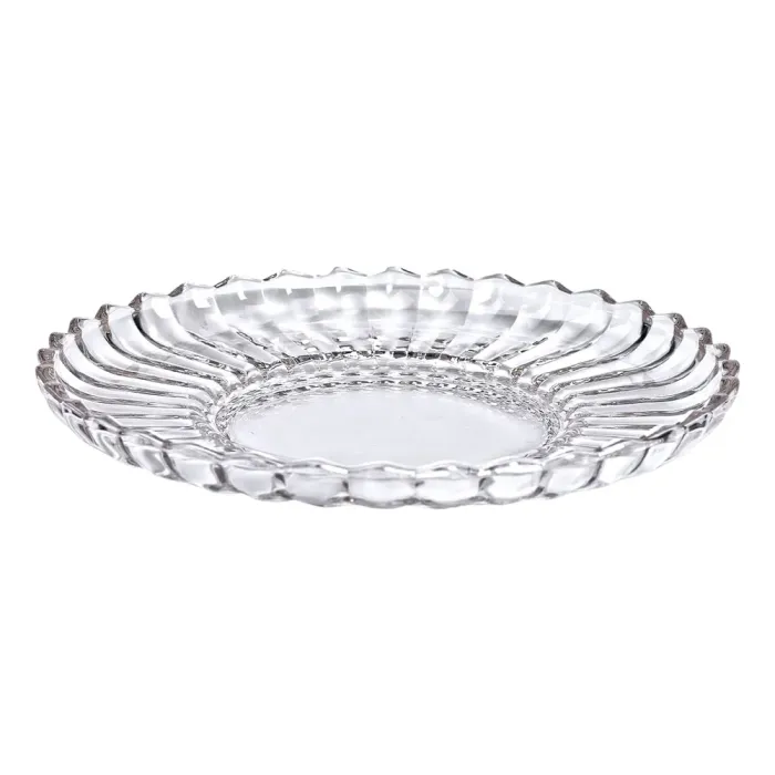 Сервірувальне блюдо Ø 28 см прозоре кругле для дому та кафе HP-YH-32 (HP-YH-32) - изображение 3