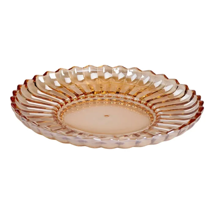 Блюдо сервірувальне Ø 28 скляне прозоре для подачі закусок, десертів, фруктів HP-YH-52 (HP-YH-52) - изображение 2