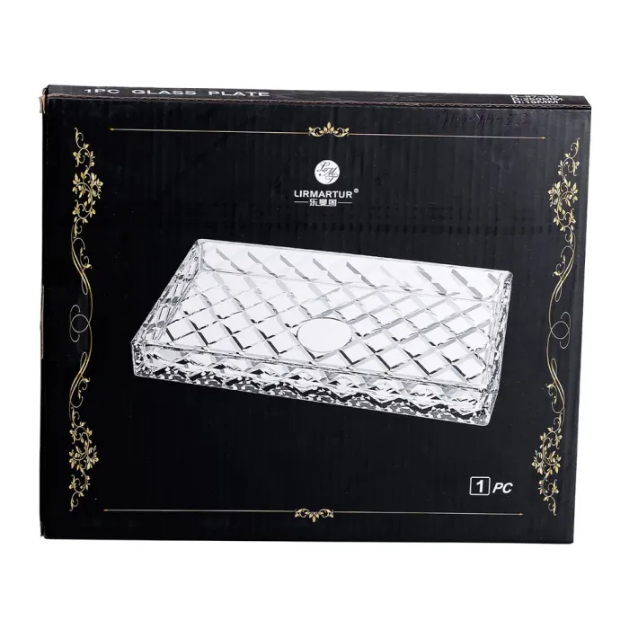 Блюдо для закусок скляне 24,5*20,5*2 см прямокутне HP-YH-53 (HP-YH-53) - изображение 5