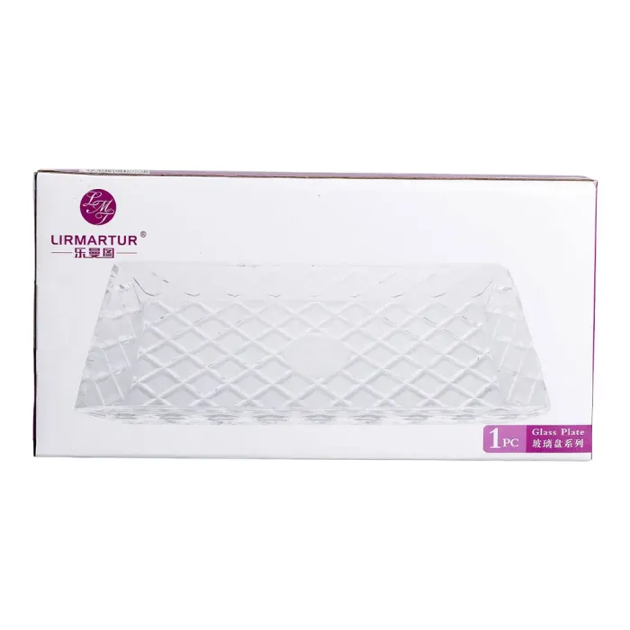 Блюдо для закусок скляне 27,5*13,5*2,5 см квадратне HP-YH-55 (HP-YH-55) - изображение 5