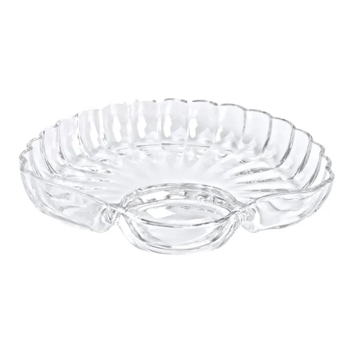 Блюдо сервірувальне для закусок із соусником 21х19х3 см скляне HP-YH-58 (HP-YH-58) - изображение 3