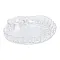 Блюдо сервірувальне для закусок із соусником 21х19х3 см скляне HP-YH-58 (HP-YH-58)