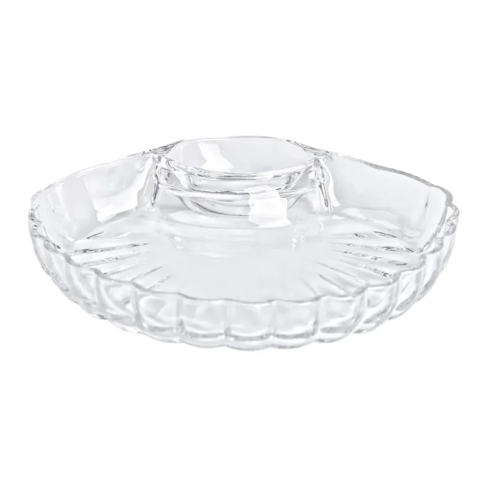 Блюдо сервірувальне для закусок із соусником 21х19х3 см скляне HP-YH-58 (HP-YH-58) - изображение 6