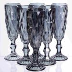 Набір келихів для шампанського Fractal 6 штук по 180 мл HP-19-268 прозорий келих для напоїв ігристого вина (HP-19-268)