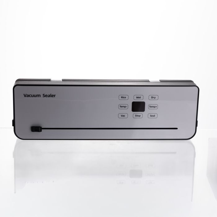 Вакууматор побутовий сенсорний для сухих і вологих продуктів 120 Вт із вбудованим різаком пакувальник вакуумний Сріблястий HP-11-29G (HP-11-29G) - зображення 3