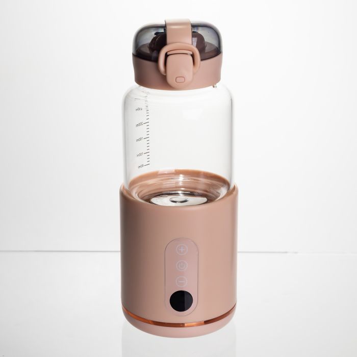 Пляшка з підігрівом для дитячого харчування та напоїв 300 мл з акумулятором підігрівач термос для дитячого харчування Рожевий HW01P (HW01P) - зображення 5