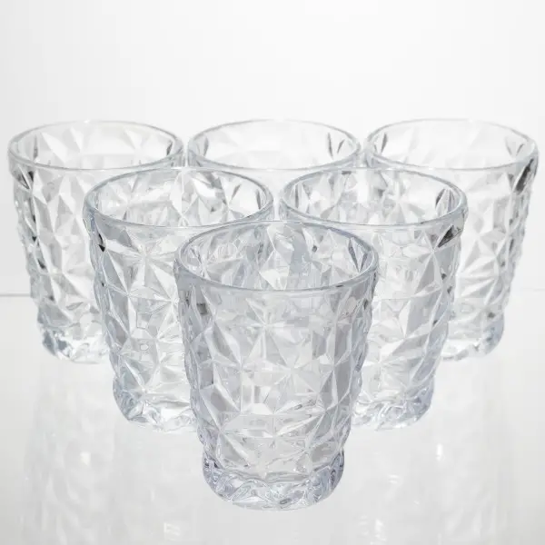 Набір скляних склянок 6 шт. 250 мл для лимонадів соку води коктейлів склянки скляні для напоїв HP-19-168 (HP-19-168) - зображення 1