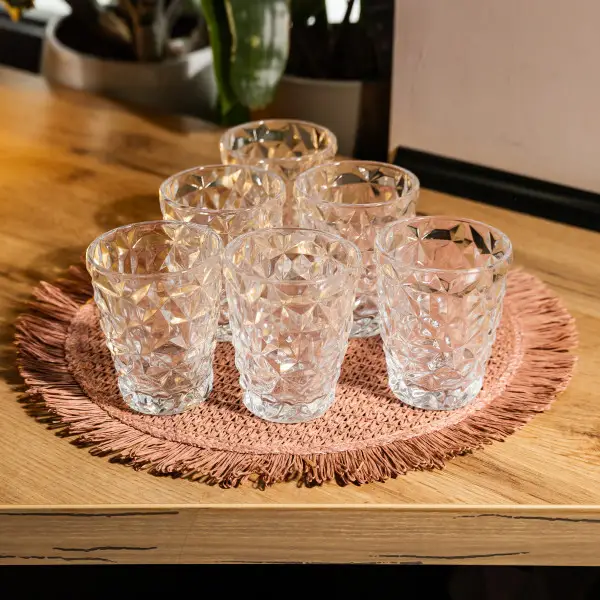 Набір скляних склянок 6 шт. 250 мл для лимонадів соку води коктейлів склянки скляні для напоїв HP-19-168 (HP-19-168) - зображення 2