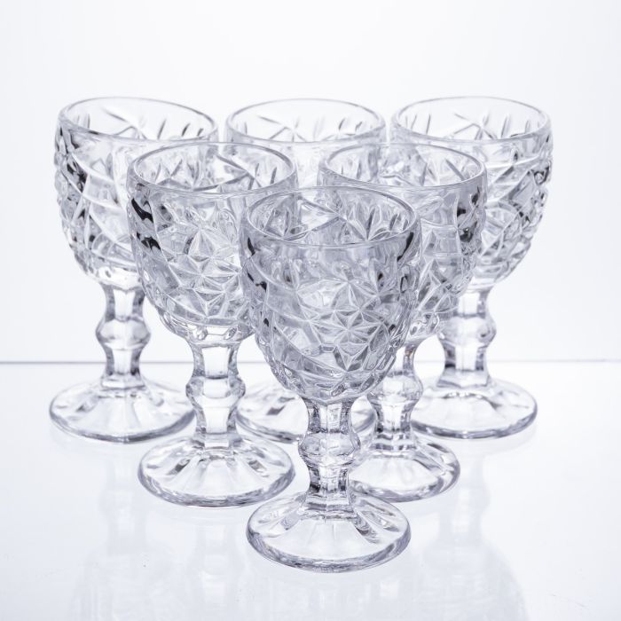 Набір чарок на ніжці 6 штук 50 мл для горілки наливки подарункові чарки скляні HP-19-170 (HP-19-170) - зображення 1