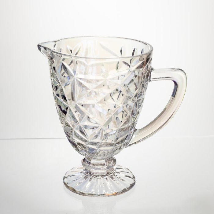 Глек скляний для компоту 1.2 л ребристий фігурний графин для лимонаду мохіто сангрії напоїв HP-19-171 (HP-19-171) - зображення 1