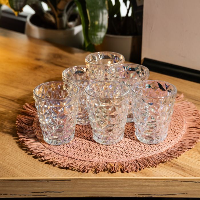 Набір скляних склянок 6 штук 250 мл для лимонадів соку води коктейлів склянки скляні для напоїв HP-19-176 (HP-19-176) - зображення 3