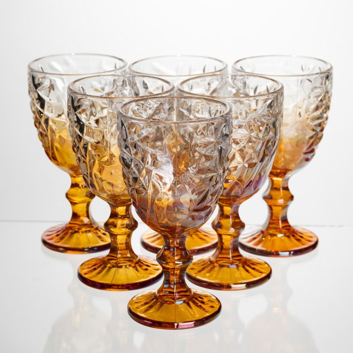 Набір келихів для вина 6 штук 240 мл на ніжці скляні Yiwu HP-19-190 (HP-19-190) - зображення 1