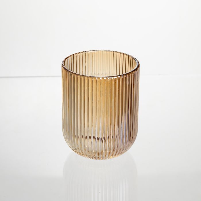 Набір скляних стаканів 6 штук 250 мл універсальних Коричневий Yiwu HP-19-196 (HP-19-196) - зображення 2