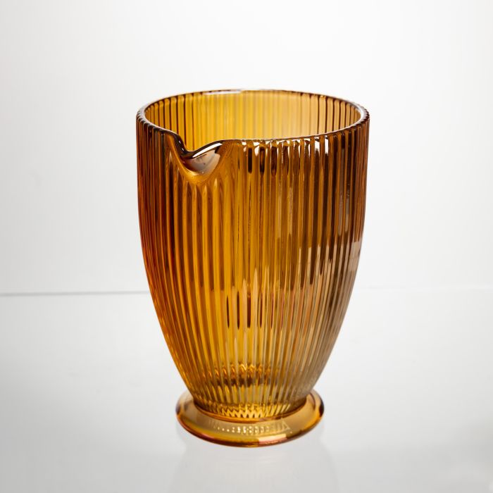 Глечик скляний для напоїв 1,2 л фігурний Бурштиновий HP-19-213 (HP-19-213) - зображення 2