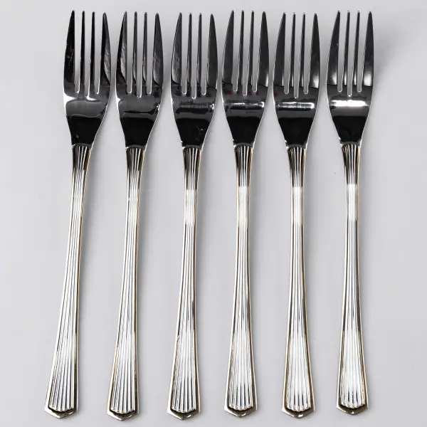 Набір столових виделок 6 штук із нержавіючої сталі 20.5 см вилки кухонні столові прилади сервірування HP-16978-02 (HP-16978-02) - зображення 3