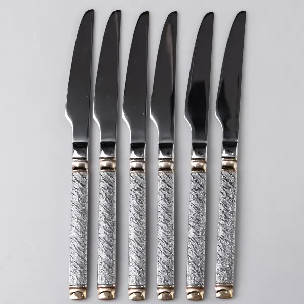 Набір столових ножів 6 штук із нержавіючої сталі 23 см ножі столові прилади сервіровка HP-16978-04 (HP-16978-04) - зображення 3