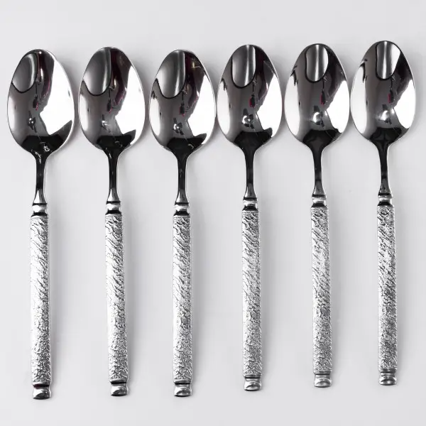 Набір столових ложок 6 штук із нержавіючої сталі 21 см ложки кухонні прилади столові сервірування посуд HP-16978-10 (HP-16978-10) - зображення 2