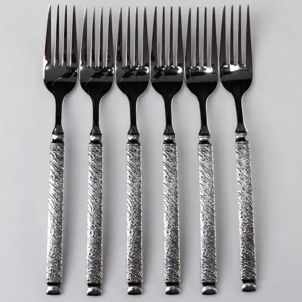 Набір столових виделок 6 штук із нержавіючої сталі 21 см вилки кухонні столові прилади сервірування HP-16978-11 (HP-16978-11) - зображення 4