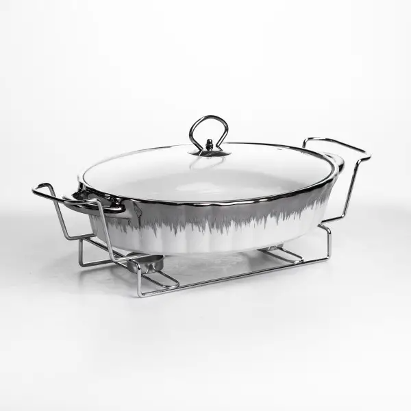 Мармітниця порцелянова 2 л на підставці з підігрівом 41х25х15 см MH739-L (MH739-L) - зображення 3