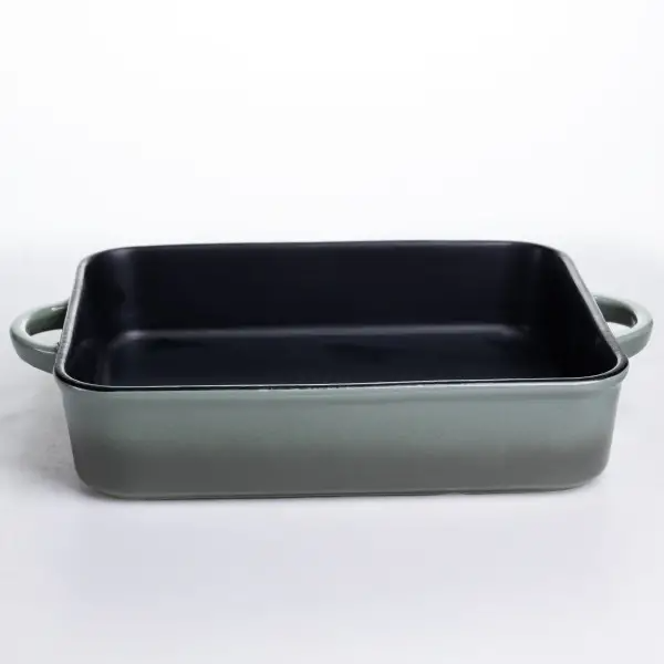 Форма для випікання порцелянова з ручками 29.5х23.5х6.5 см чорний KS-624 (KS-624) - зображення 4