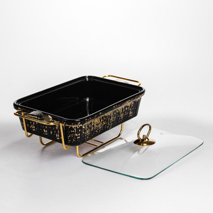 Мармітниця прямокутна на металевій підставці з підігрівом 35.5х19х15.5 см ML-874-13 (ML-874-13) - зображення 2