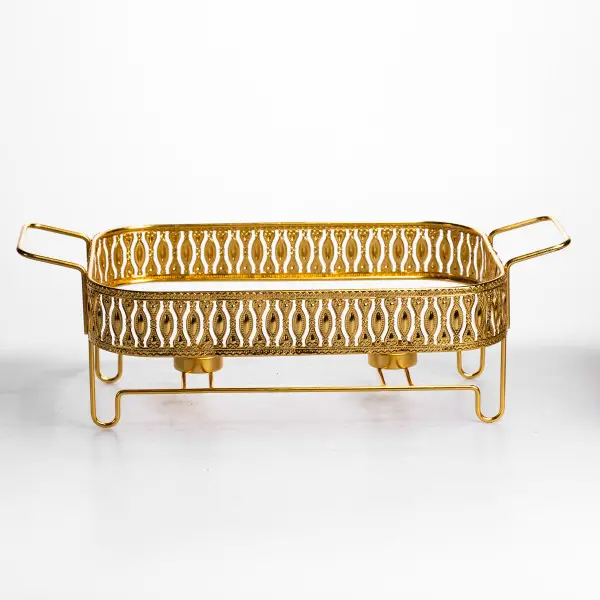 Мармітниця порцелянова Tiffany 2 л квадратна на металевій підставці 38х30х7 см SX42-3 (SX42-3) - зображення 3