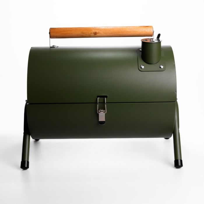 Вугільний гриль двосторонній портативний з решіткою 38x25x35 см зелений BQ-2 (BQ-2) - зображення 1