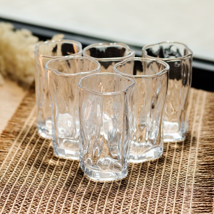 Набір склянок для напоїв Crinkle Glass 6 штук по 270 мл HP-17-62 (HP-17-62) - зображення 2
