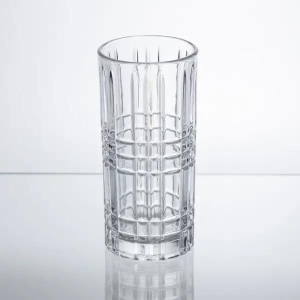 Набір склянок Geometric Glass 6 штук по 300 мл з рельєфним візерунком HP-17-3 (HP-17-3) - зображення 2