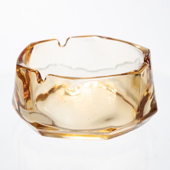 Попільничка скляна Diamond Faceted 12 см, золотистий Yiwu HP-34-78 (HP-34-78) - зображення 5