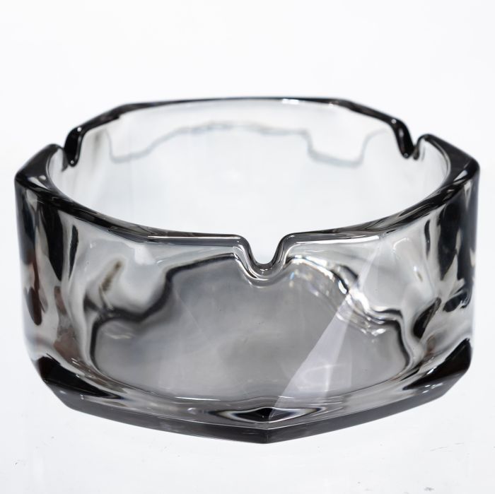 Попільничка скляна Diamond Faceted 12 см, сірий Yiwu HP-34-79 (HP-34-79) - зображення 1