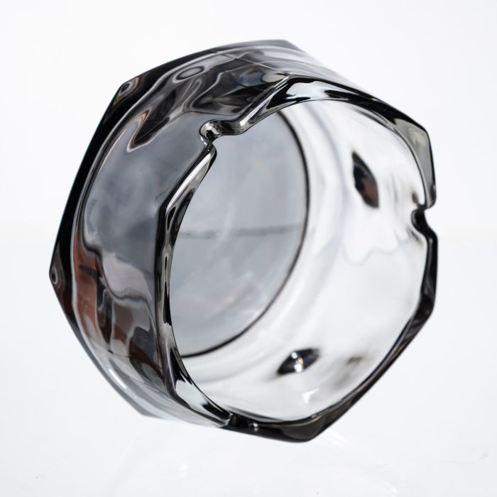 Попільничка скляна Diamond Faceted 12 см, сірий Yiwu HP-34-79 (HP-34-79) - зображення 3