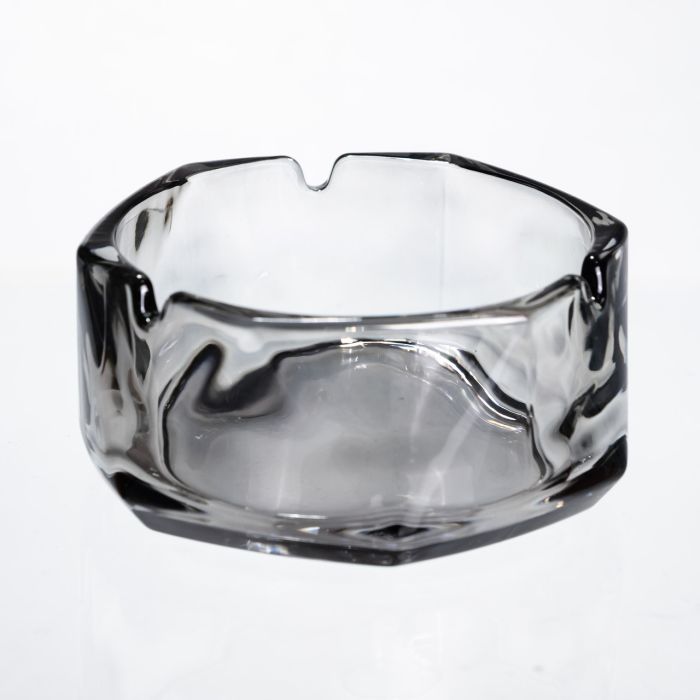 Попільничка скляна Diamond Faceted 12 см, сірий Yiwu HP-34-79 (HP-34-79) - зображення 5