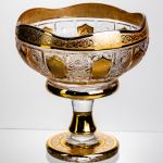 Ваза для фруктів скляна Bohemia Gold 26 см Yiwu HP-34-137 (HP-34-137)