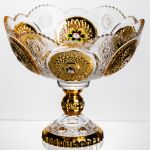 Ваза для фруктів скляна Gold Glass 22 см Yiwu HP-34-140 (HP-34-140)