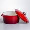 Каструля чавунна емальована 4 л, червоний Yiwu HP-FLG-1 RED (HP-FLG-1 RED)
