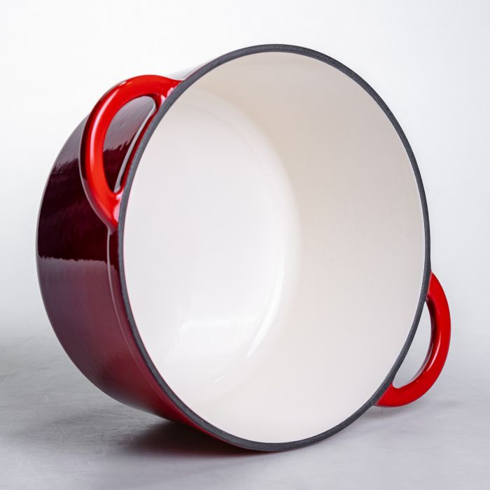 Каструля чавунна емальована 4 л, червоний Yiwu HP-FLG-1 RED (HP-FLG-1 RED) - зображення 5