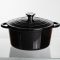 Каструля чавунна емальована 4 л, чорний Yiwu HP-FLG-1 BLACK (HP-FLG-1 BLACK)