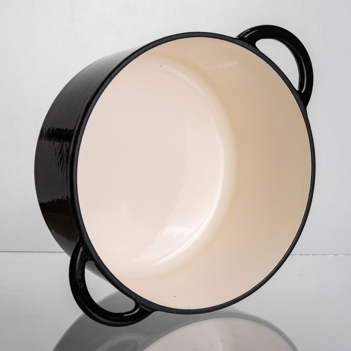 Каструля чавунна емальована 4 л, чорний Yiwu HP-FLG-1 BLACK (HP-FLG-1 BLACK) - зображення 5