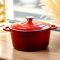 Каструля чавунна емальована 5 л, червоний Yiwu HP-FLG-2 RED (HP-FLG-2 RED)