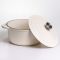 Каструля чавунна емальована 5 л, бежевий Yiwu HP-FLG-2 WHITE (HP-FLG-2 WHITE)