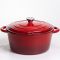 Каструля чавунна емальована 6,5 л, червоний Yiwu HP-FLG-3 RED (HP-FLG-3 RED)