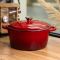 Каструля чавунна емальована 6,5 л, червоний Yiwu HP-FLG-3 RED (HP-FLG-3 RED)