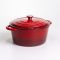 Каструля чавунна емальована 6,5 л, червоний Yiwu HP-FLG-3 RED (HP-FLG-3 RED)