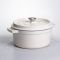Кокотниця чавунна емальована 4,5 л, бежевий Yiwu HP-FLG-4 WHITE (HP-FLG-4 WHITE)