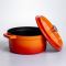 Кокотниця чавунна емальована 4,5 л, помаранчевий Yiwu HP-FLG-4 ORANGE (HP-FLG-4 ORANGE)