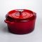 Кокотниця чавунна емальована 4,5 л, червоний Yiwu HP-FLG-4 RED (HP-FLG-4 RED)